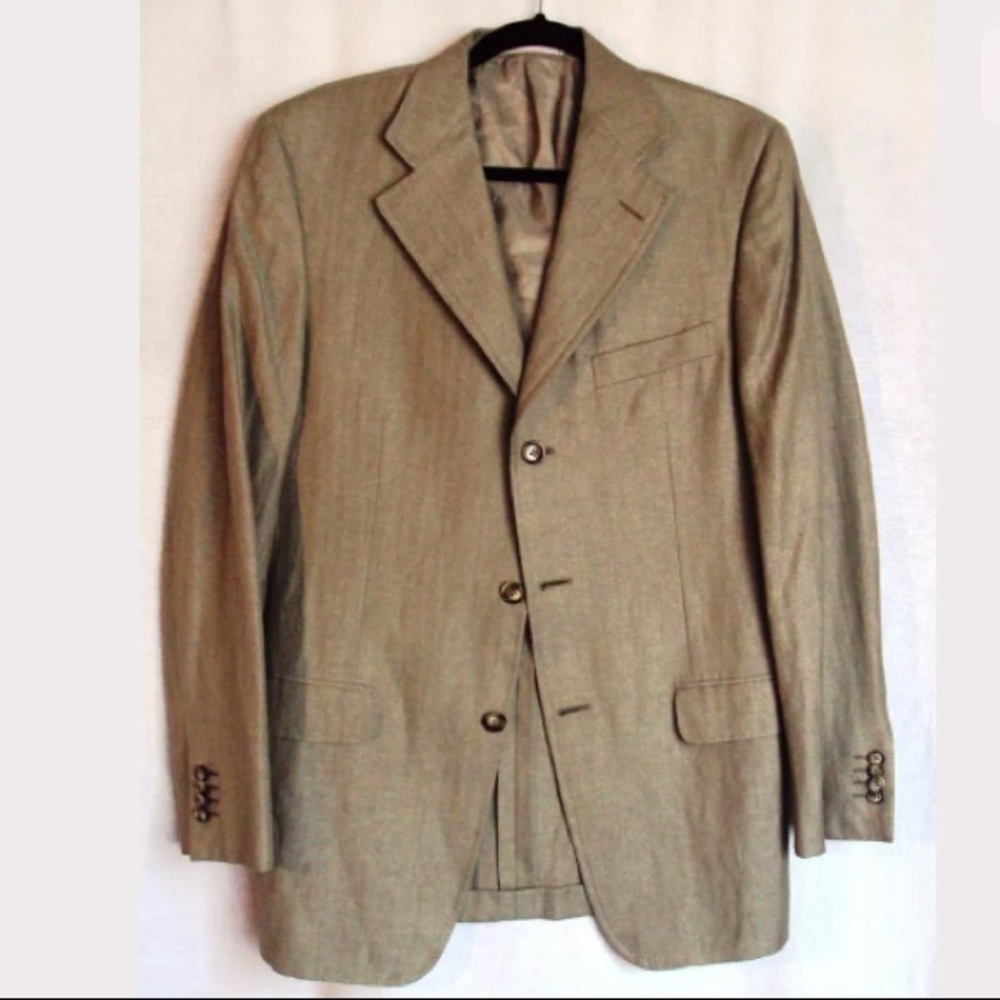 ERMENEGILDO ZEGNA Green Jacket Blazer US 38 R